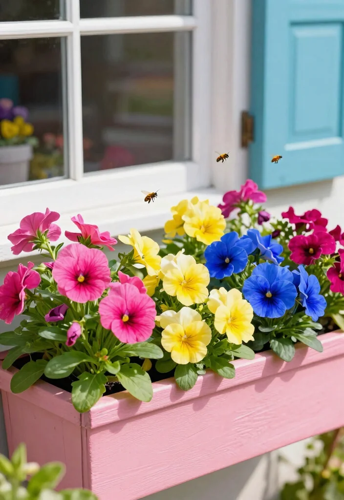 15 Stunning Window Flower Box Ideas for Instant Curb Appeal 9. Bright and Bold Color Combos 0