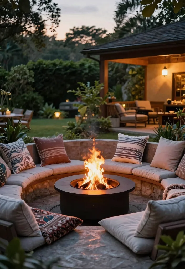 15 Trendy Patio Furniture Decor Ideas for Maximum Comfort 13. A Multi Functional Fire Pit 0