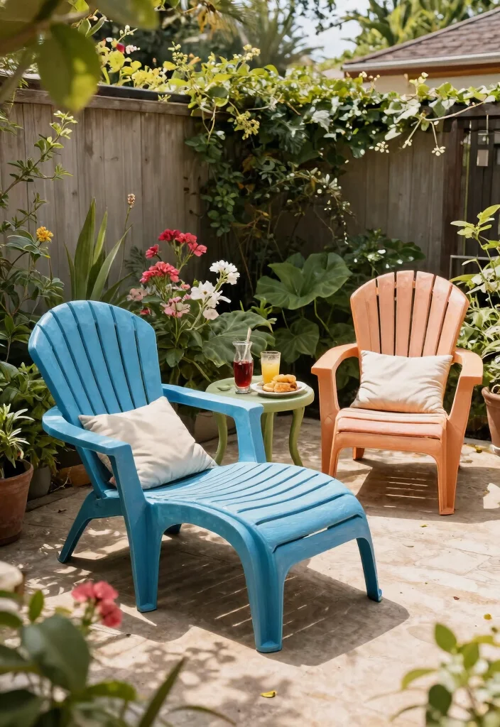 15 Trendy Patio Furniture Decor Ideas for Maximum Comfort 3. Recycled Plastic Lounge Chairs 0