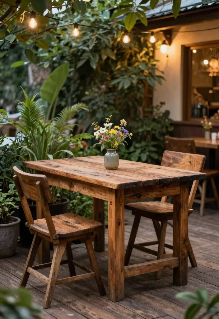 15 Trendy Patio Furniture Decor Ideas for Maximum Comfort 5. Sustainable Bistro Tables 0