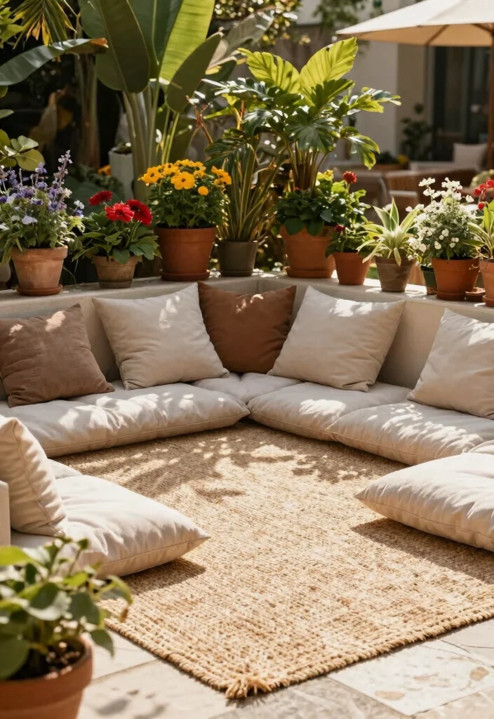 15 Trendy Patio Furniture Decor Ideas for Maximum Comfort 6. Natural Fiber Rugs 0