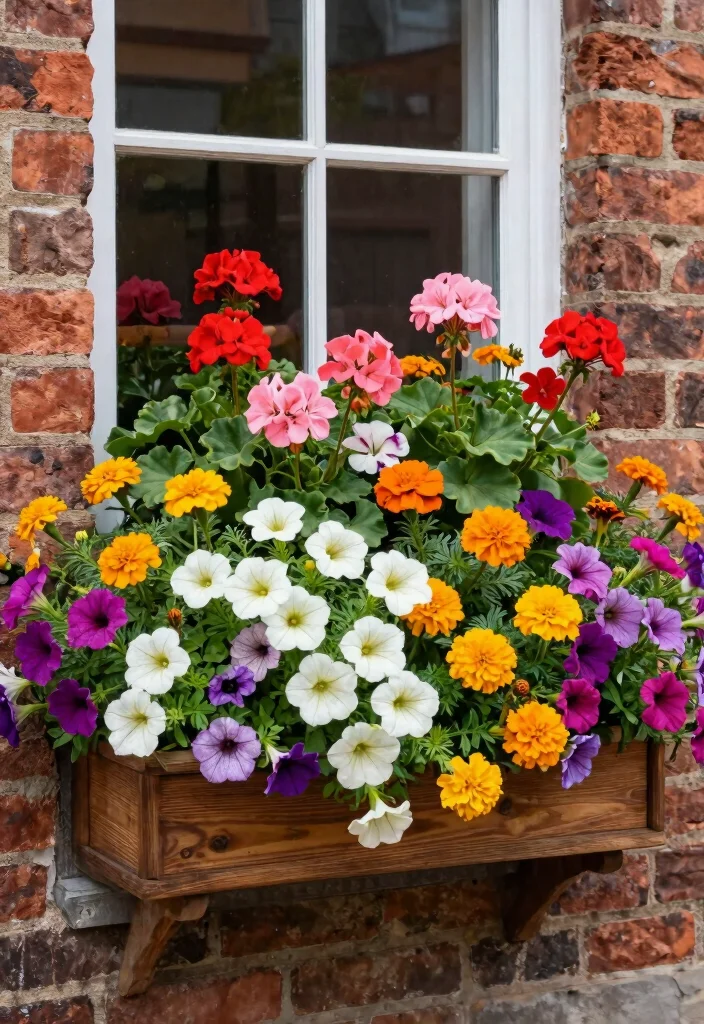 20 Best Window Box Ideas Every Gardener Needs to See 3. Colorful Flower Explosion 0