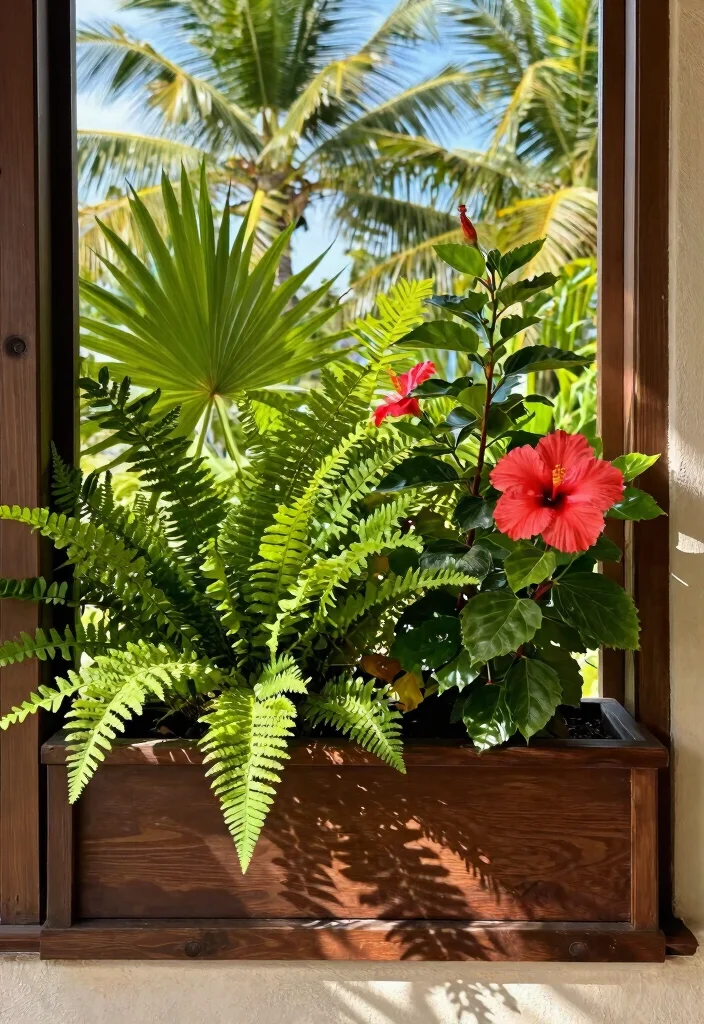 20 Best Window Box Ideas Every Gardener Needs to See 9. Tropical Oasis 0
