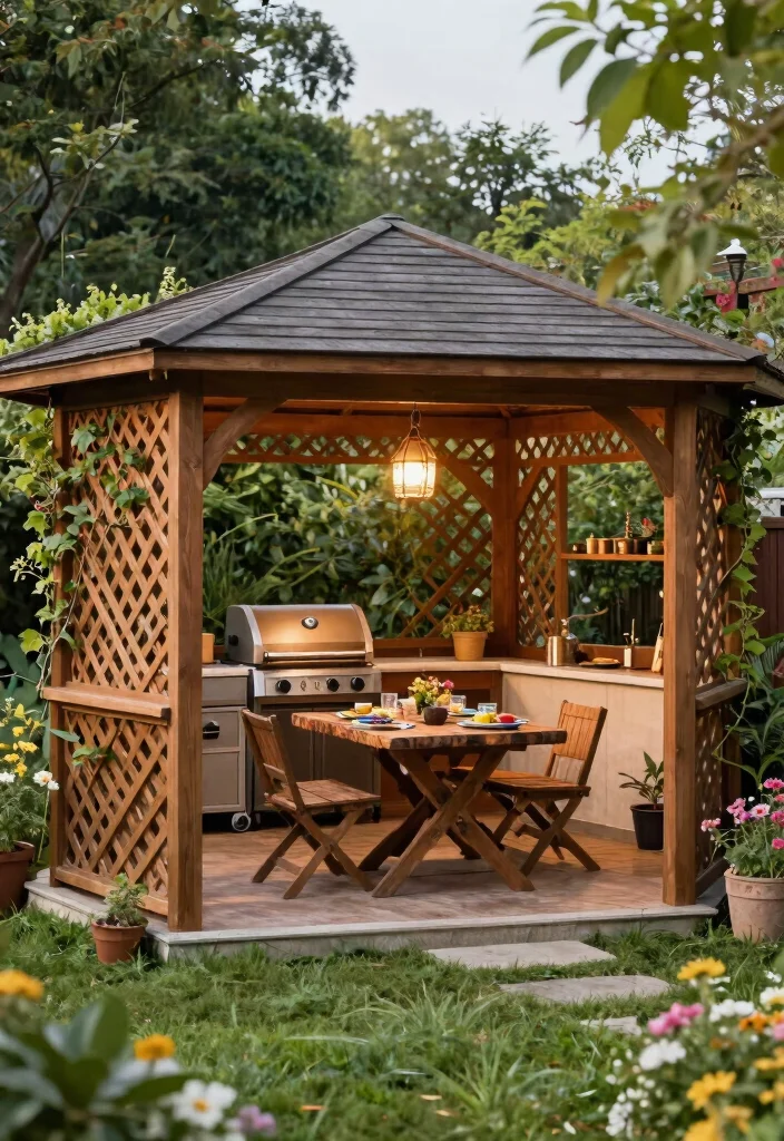 5 Best Grill Awning Ideas for the Perfect BBQ Station 2. Permanent Gazebo Structures 0