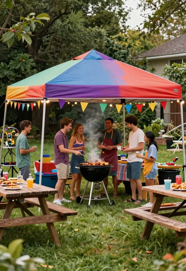 5 Best Grill Awning Ideas for the Perfect BBQ Station 3. Canopy Tents for a Casual Vibe 0