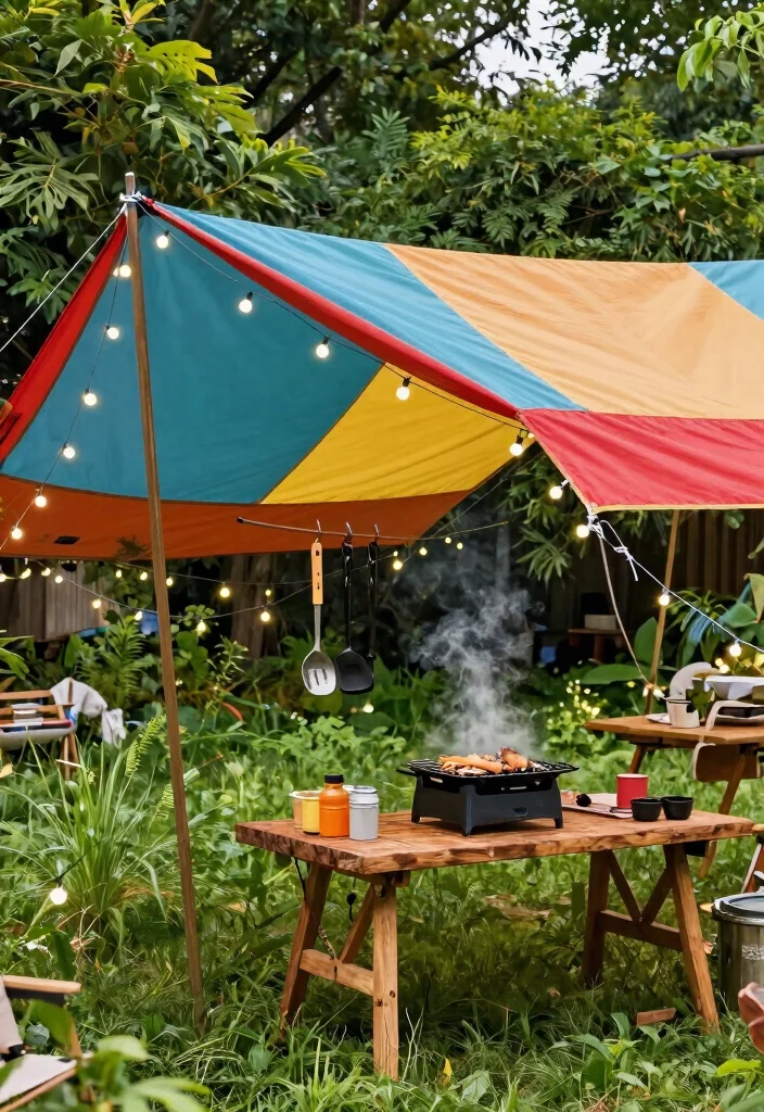 5 Functional BBQ Awning Ideas for Backyard Cooks 4. DIY Canopy Tents 0