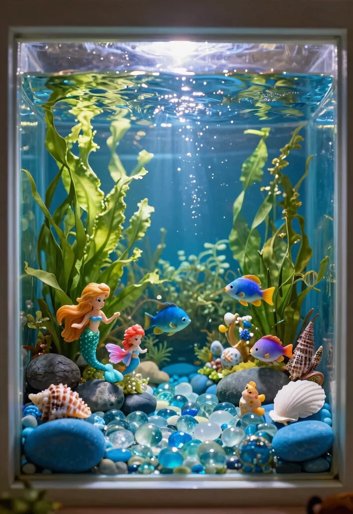 6 Magical Window Box Fairy Garden Ideas for Kids 3. Underwater Fairy Garden 0