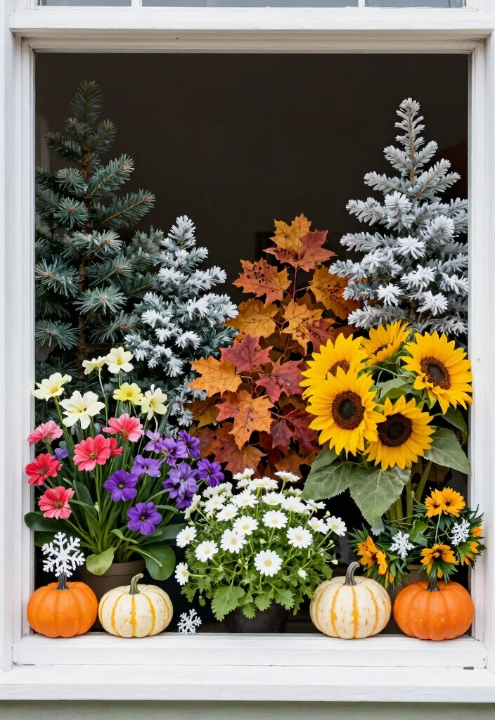 6 Magical Window Box Fairy Garden Ideas for Kids 4. Seasonal Celebration Garden 0