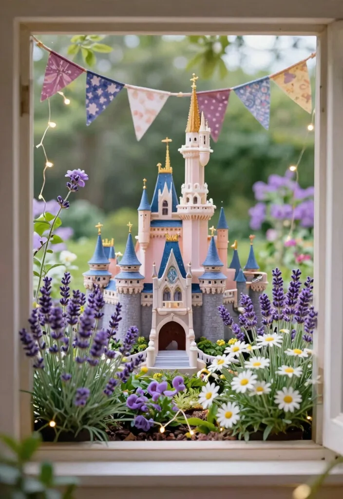 6 Magical Window Box Fairy Garden Ideas for Kids 5. Enchanted Castle Garden 0