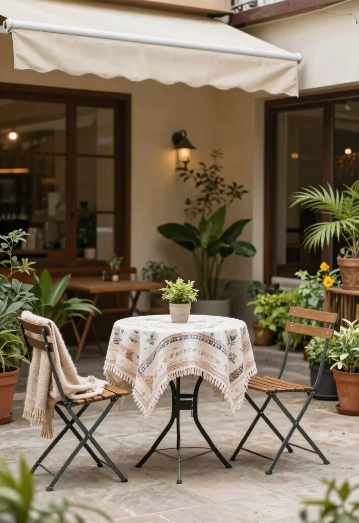6 Space Saving Corner Awning Ideas for Small Patios 4. Compact Furniture Solutions 0