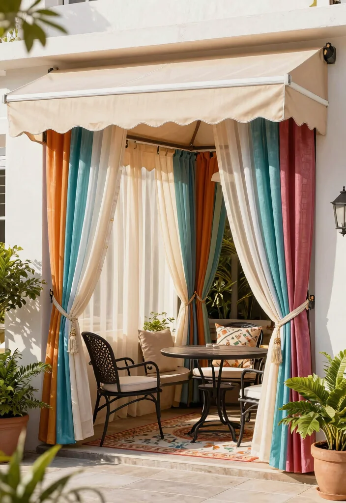 6 Space Saving Corner Awning Ideas for Small Patios 6. Creative Shade Solutions 0