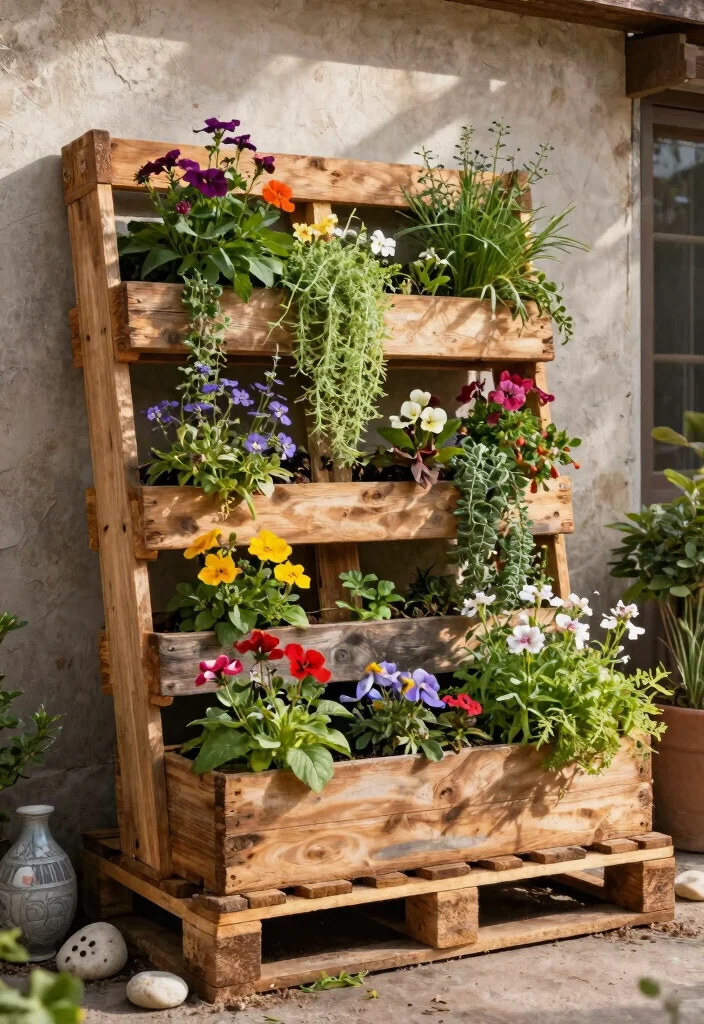 9 Rustic Vintage Window Box Ideas with Antique Flair 9. Rustic Pallet Window Boxes