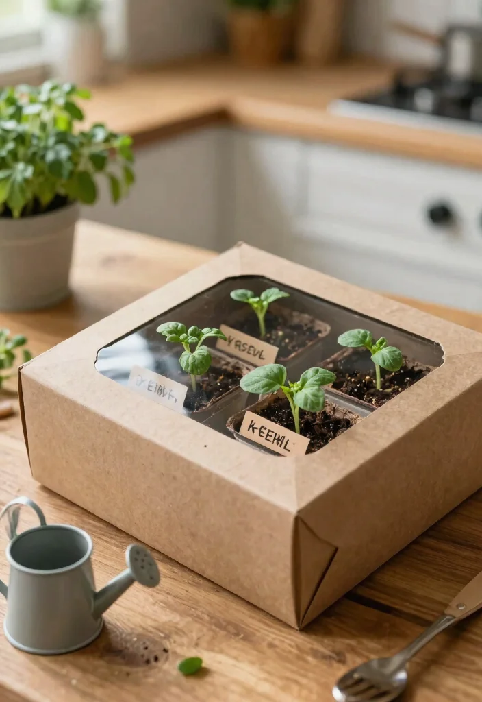 7 Creative Gift Box with Window Ideas for Eco Friendly Plant Lovers 1. Herb Garden Starter Kit Box 0