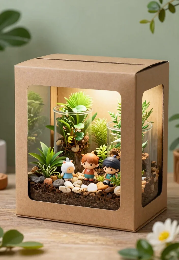 7 Creative Gift Box with Window Ideas for Eco Friendly Plant Lovers 3. DIY Terrarium Kit Box 0