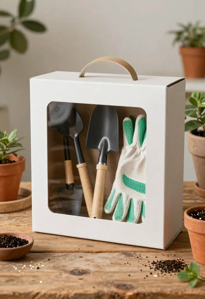 7 Creative Gift Box with Window Ideas for Eco Friendly Plant Lovers 7. Eco Conscious Gardening Tool Kit Box 0