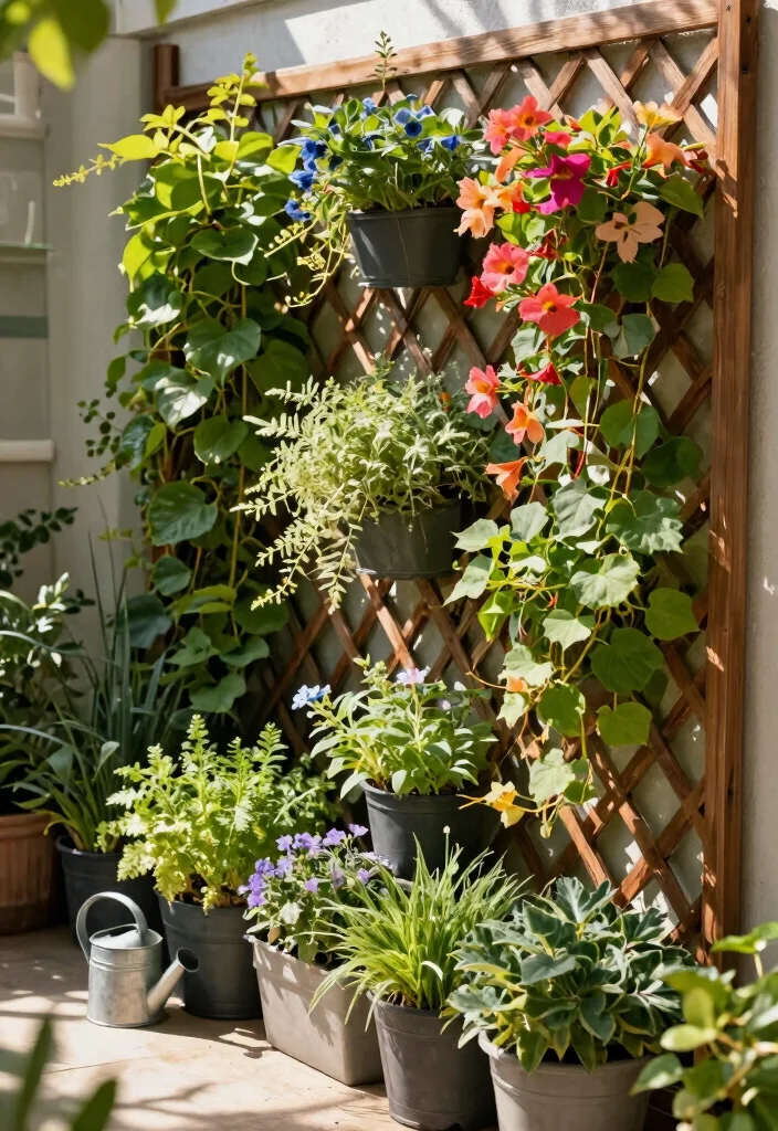 7 Creative Lattice Ideas for Patio Privacy 1. Lush Vertical Garden Lattice 0