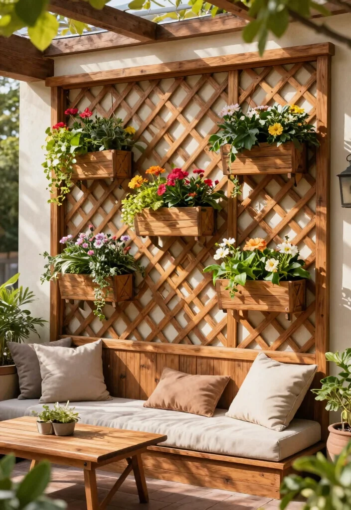 7 Creative Lattice Ideas for Patio Privacy 5. DIY Lattice Wall Art 0
