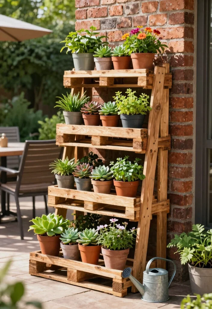 7 Creative Patio Brick Wall Decor Ideas That Pop 1. Vertical Garden Tower 0