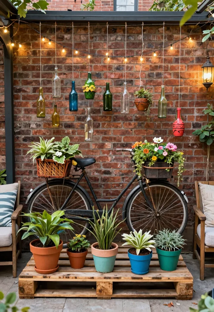 7 Creative Patio Brick Wall Decor Ideas That Pop 7. Recycled Material Features 0