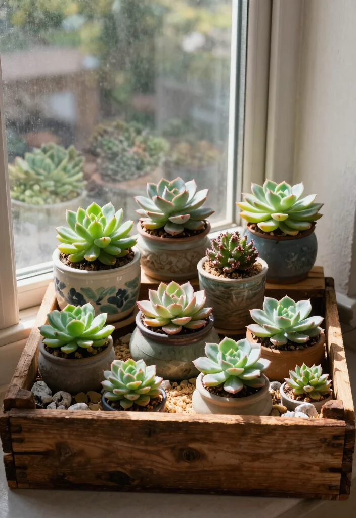 7 Elegant Box Bay Window Ideas for Your Home 5. Zen Succulent Corner 0