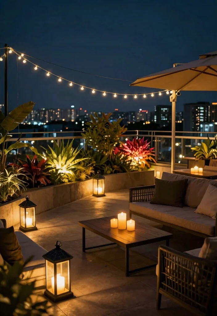 7 Luxury Rooftop Patio Decor Ideas for Urban Views 3. Ambient Lighting for Evenings 0