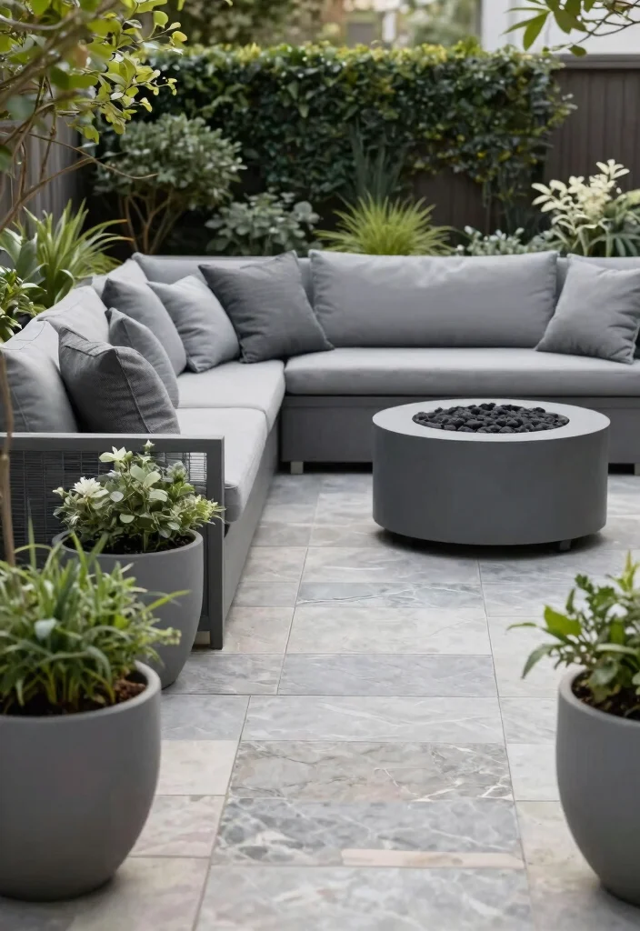 7 Modern Gray Patio Furniture Decor Ideas for a Sleek Look 4. Incorporating Gray Garden Accessories 0