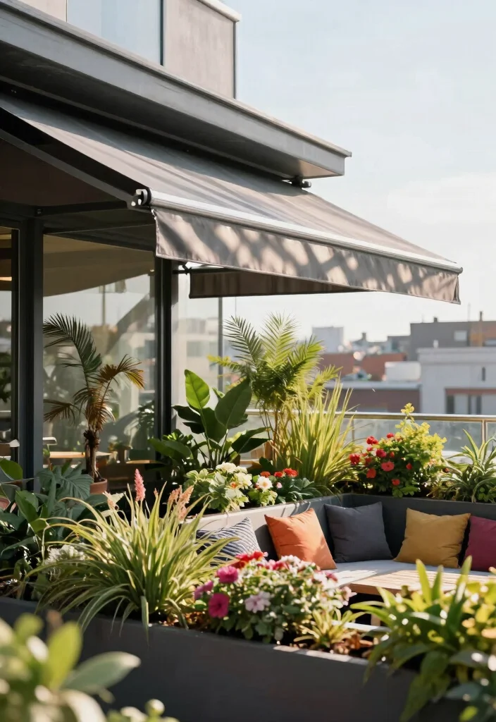 7 Modern Steel Awning Ideas for Industrial Style 3. Versatile Retractable Awnings 0
