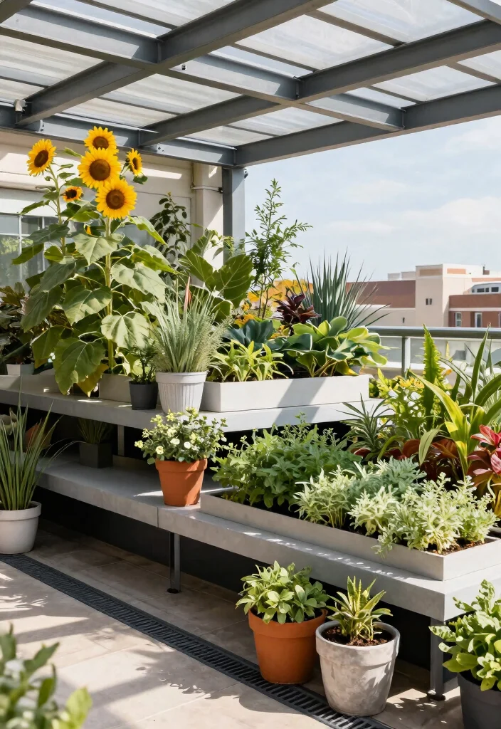 7 Modern Steel Awning Ideas for Industrial Style 5. Multi tiered Awning Systems 0