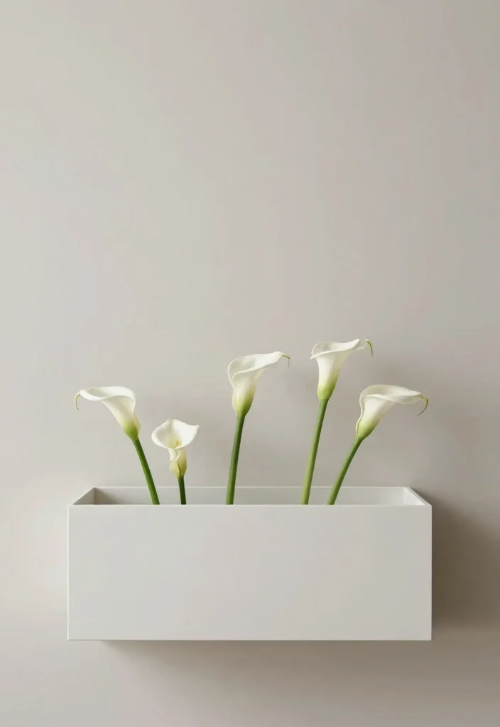 7 Realistic Fake Flower Window Box Ideas for Easy Care 6. Modern Minimalist Wonders 0