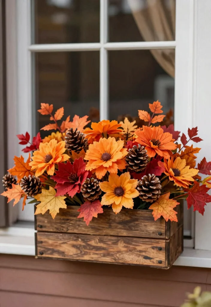 7 Realistic Fake Flower Window Box Ideas for Easy Care 7. Seasonal Festive Arrangements 0