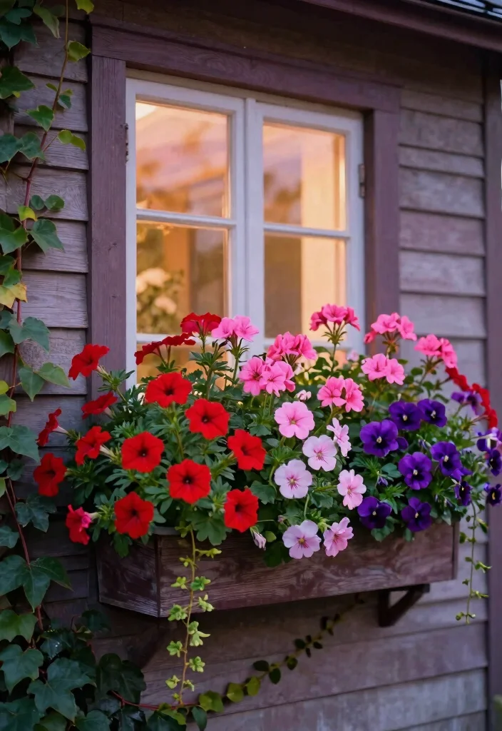 7 Romantic Valentines Window Box Ideas for Love 2. Romantic Floral Cascade 0