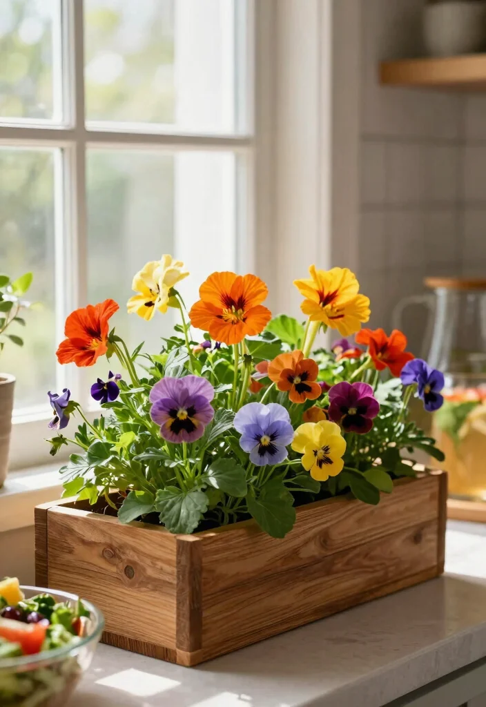 7 Romantic Valentines Window Box Ideas for Love 3. Edible Flower Window Box 0