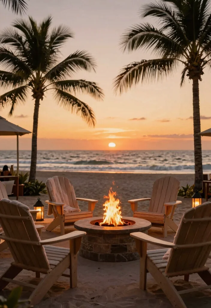 7 Serene Beachfront Patio Decor Inspiration Ideas 4. Cozy Fire Pit 0