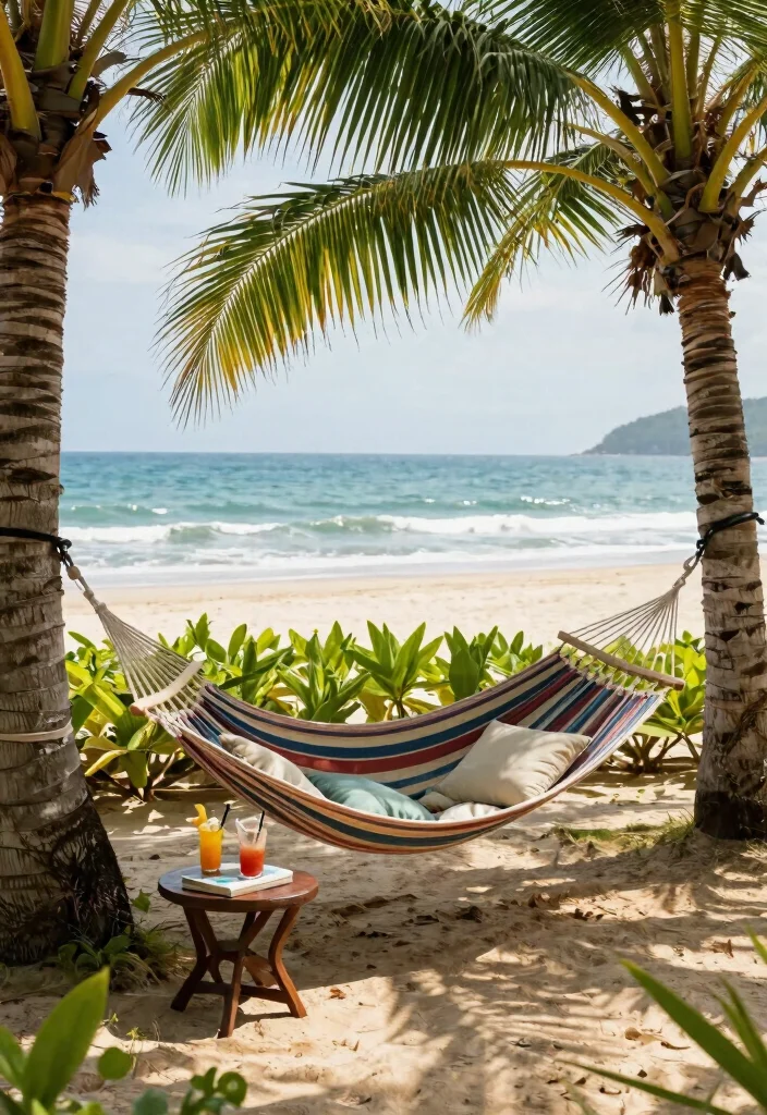 7 Serene Beachfront Patio Decor Inspiration Ideas 6. Relaxing Hammock 0