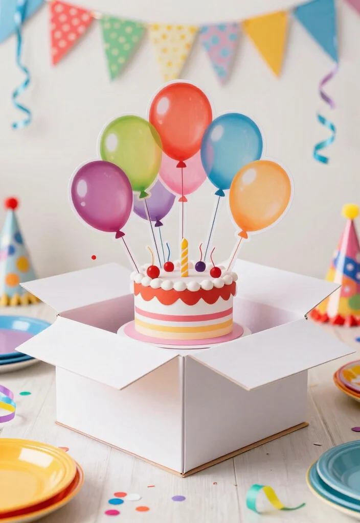 7 Unique Window Box Card Ideas for DIY Crafts 4. Birthday Surprise Box Card 0