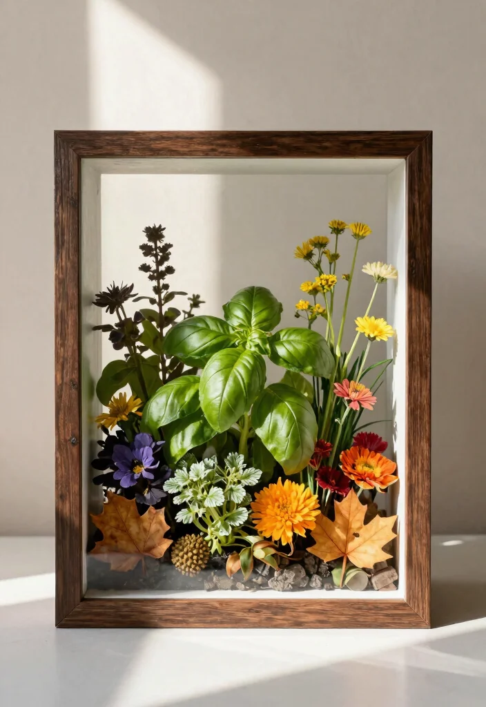 7 Unique Window Shadow Box Ideas for Decor Indoor Herb Garden Edition 7. Seasonal Themed Herb Shadow Boxes 0