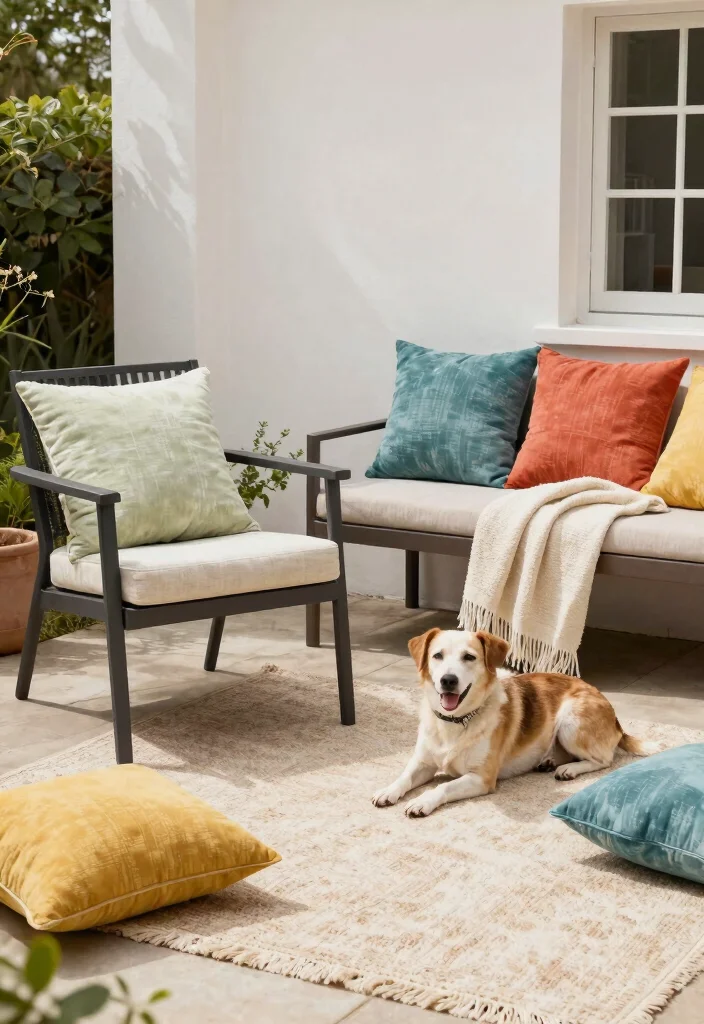 8 Best Dog Friendly Patio Decor Tips for Pet Owners 3. Incorporate Washable Textiles 0