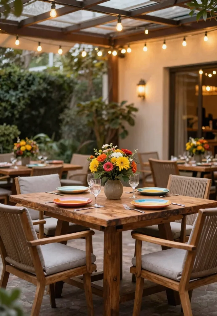 8 Best Enclosed Patio Decor Ideas for Extra Rooms 3. Stylish Outdoor Dining Area 0