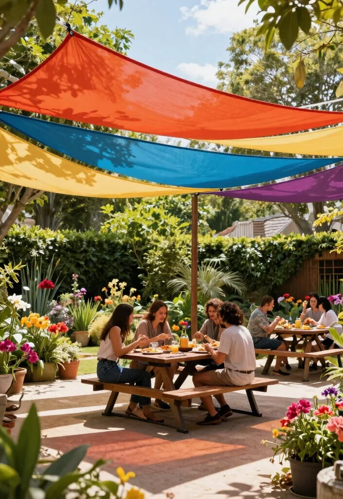 8 Portable Car Awning Ideas for Road Trips and Camping 5. Shade Sail for a Stylish Modern Look 0