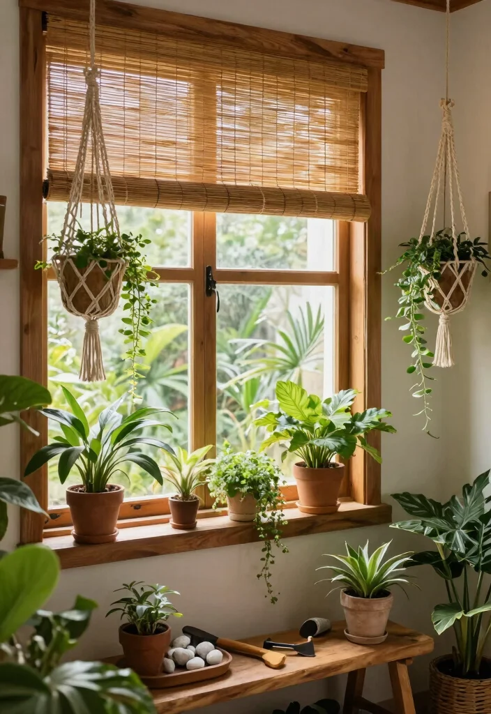 8 Stylish Box Window Curtains Ideas for Privacy 2. Bamboo Blinds for a Tropical Touch 0