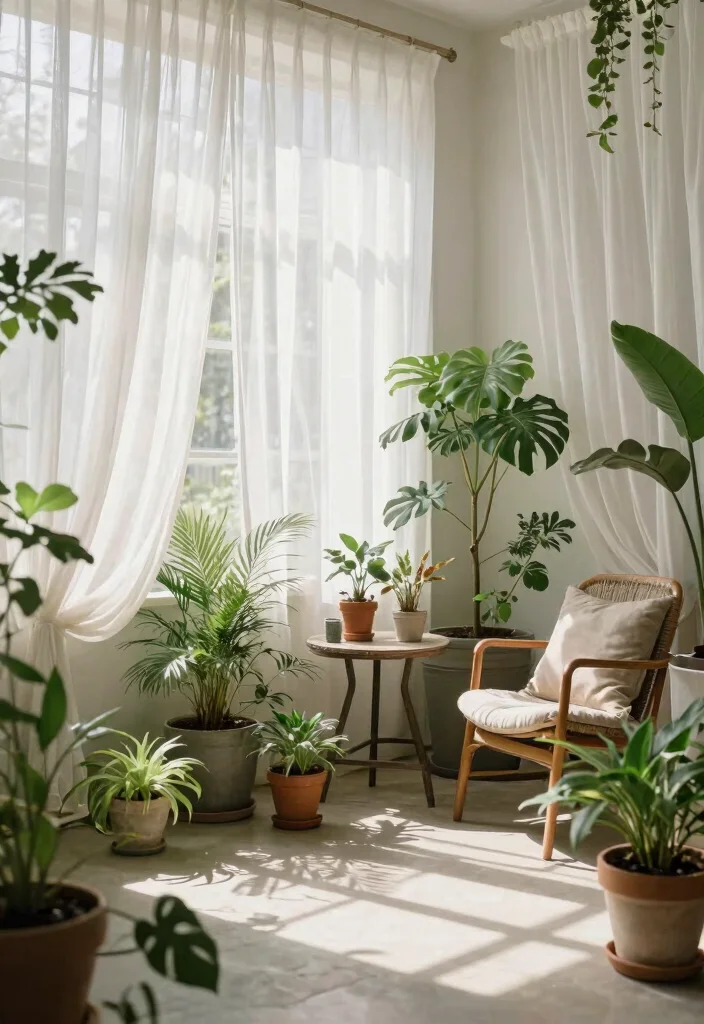 8 Stylish Box Window Curtains Ideas for Privacy 5. Sheer Voile Curtains for Softness and Light 0