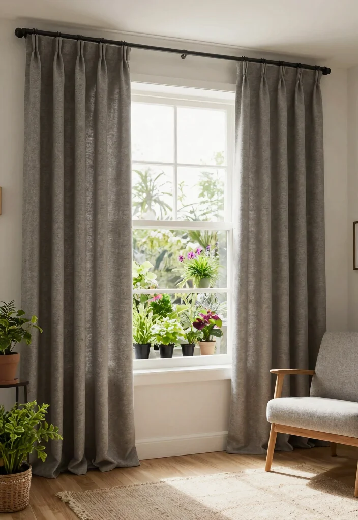 8 Stylish Box Window Curtains Ideas for Privacy 7. Sustainable Wool Curtains for Warmth 0