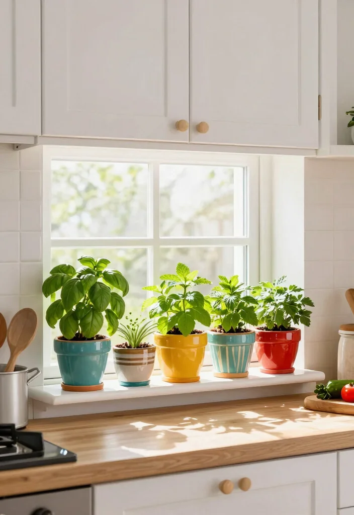 8 Stylish Window Box Valance Ideas for Interior 3. Colorful Ceramic Pot Valance 0