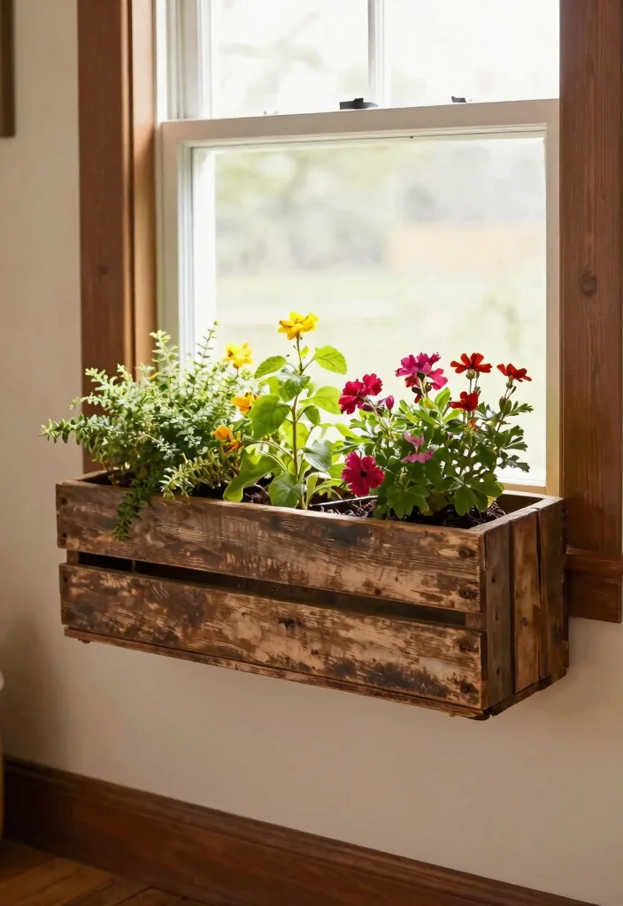 8 Stylish Window Box Valance Ideas for Interior 6. Upcycled Wine Crate Valance 0