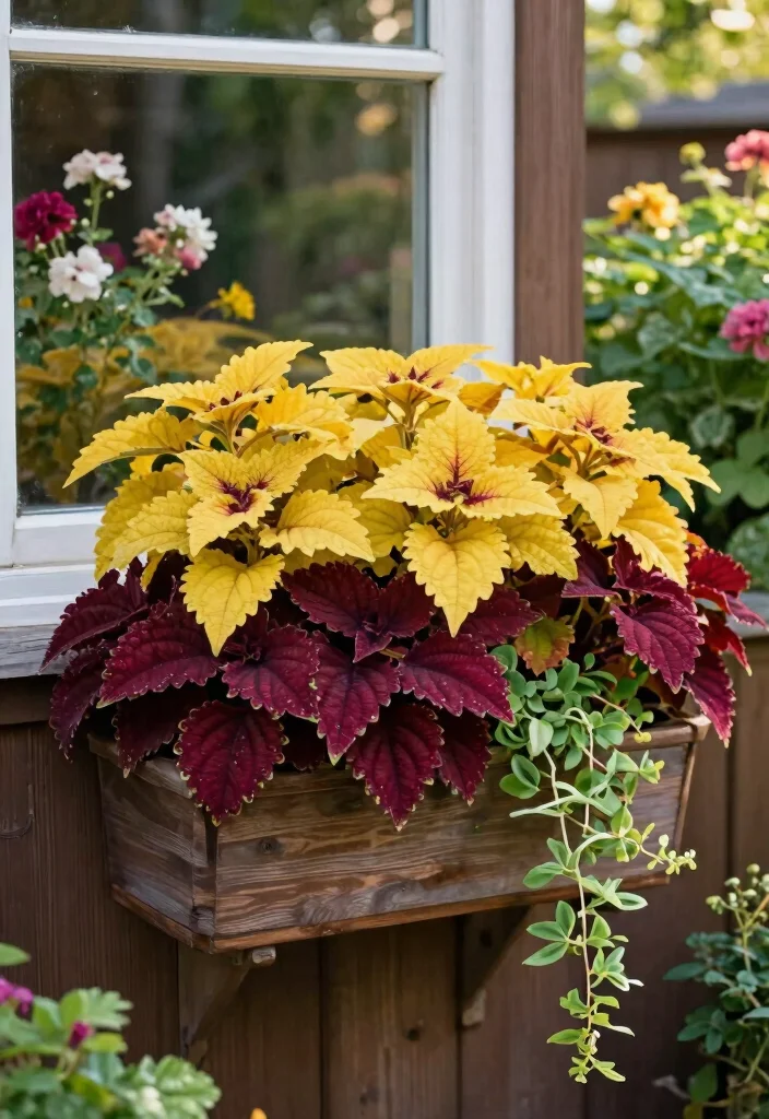 8 Vibrant Coleus Window Box Ideas for Foliage Lovers 1. Layered Color Palette 0