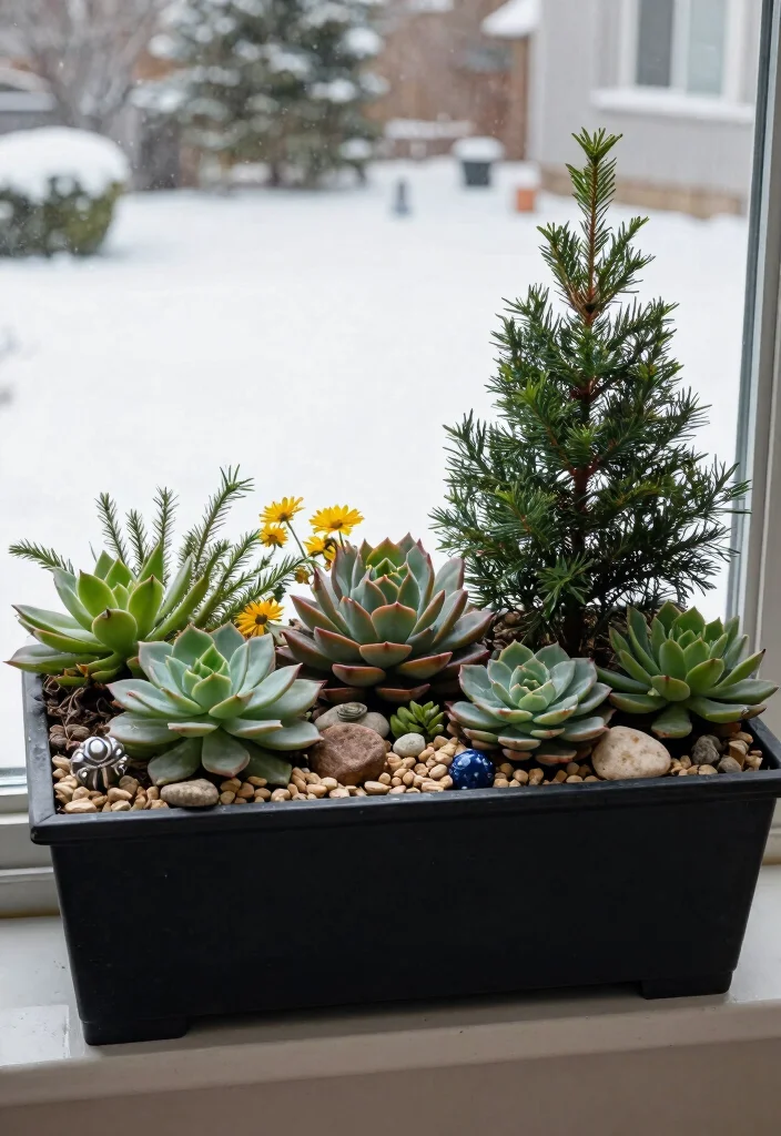 9 Beautiful Winter Window Box Ideas That Stay Green 6. Seasonal Succulents 0