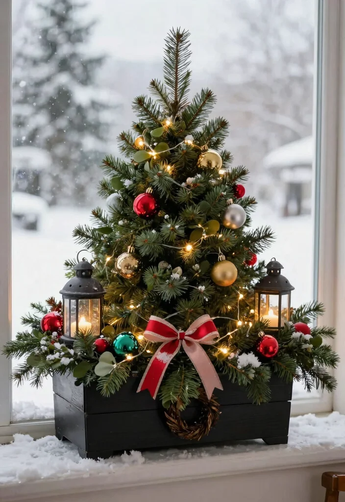 9 Beautiful Winter Window Box Ideas That Stay Green 9. Festive Flair with Seasonal Decor 0