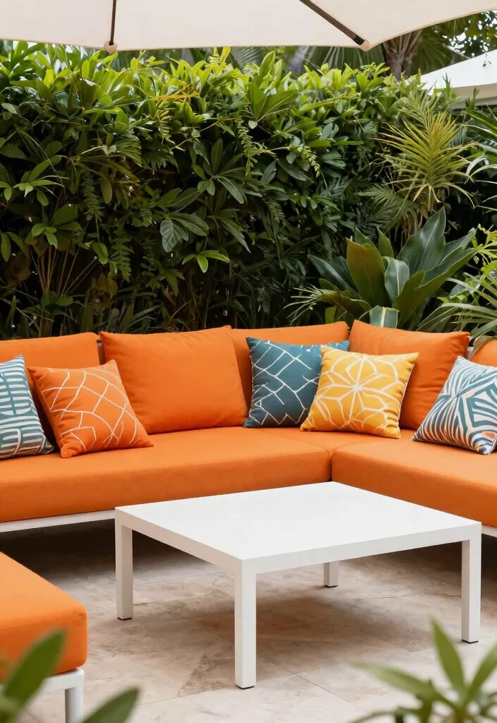 9 Bold Orange Patio Decor Ideas for Energy 2. Bold Orange Furniture Accents 0