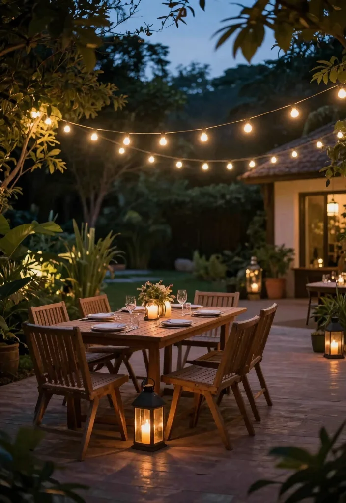 9 Calm Neutral Patio Decor Ideas for a Minimalist Look 4. Soft Lighting for Ambiance 0