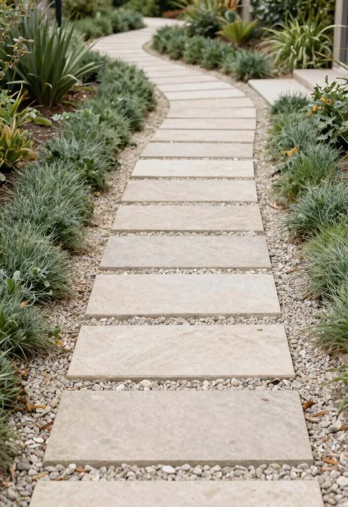 9 Calm Neutral Patio Decor Ideas for a Minimalist Look 7. Minimalist Garden Pathways 0
